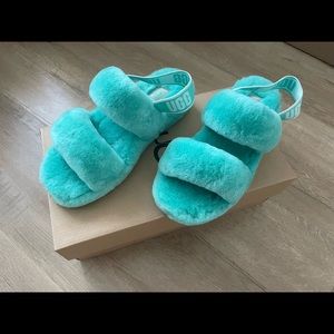 UGG Women's Oh Yeah‎ Genuine Shearling Slingback Slipper TDP Size US 7